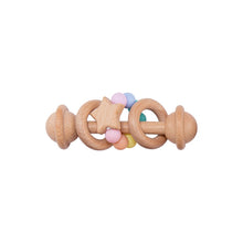 Load image into Gallery viewer, Candy Star Baby Wooden Rattle | Educational Teething toy
