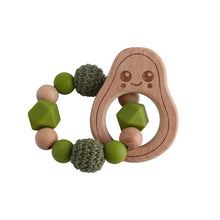 Load image into Gallery viewer, Wooden Avocado Beads Rattle Baby Teether
