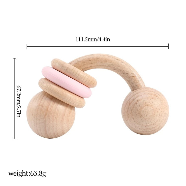 Half Ring Baby Beach Toy | Wooden Teether Ring